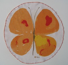 vera circle butterfly napkin