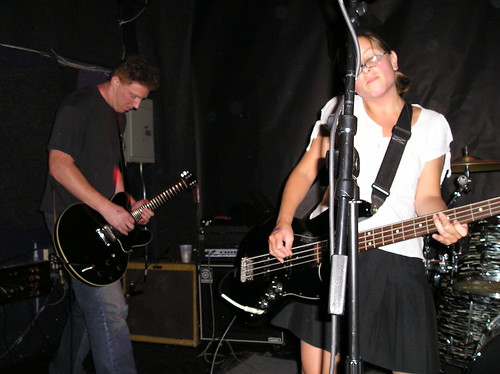 Erin on bass and Tony on guitar playing in The Beatings
